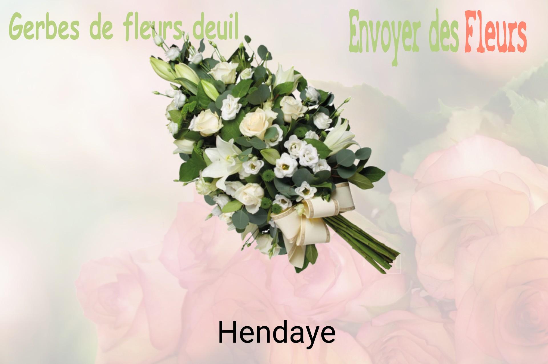 Gerbe de fleurs de deuil livrée à Hendaye